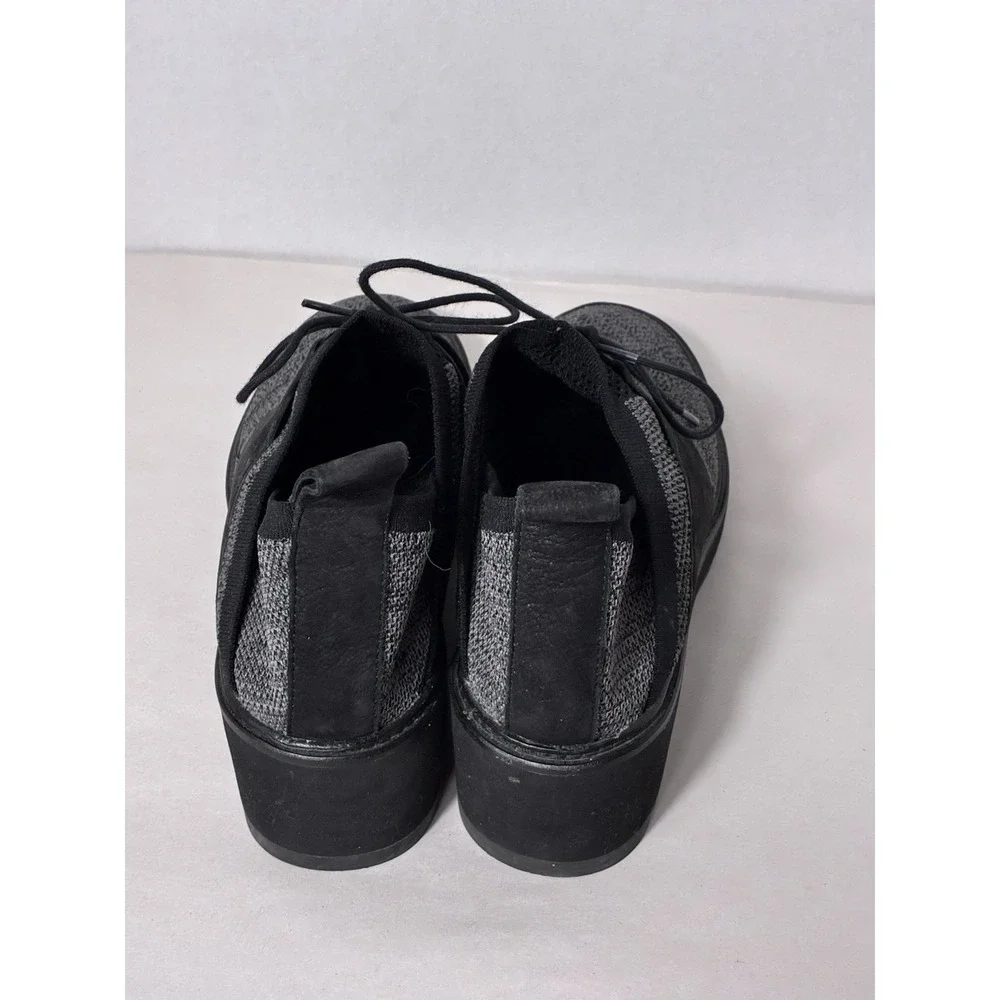 Eileen Fisher Wilson Black And‎ graphite Gray  Lace Up Shoe Women's 6.5